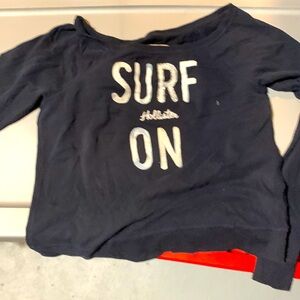 Long sleeve Hollister surf on surf top off the shoulder large